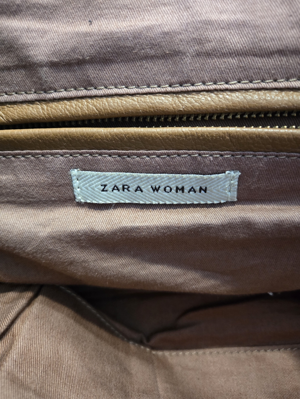 ZARA Woman Soft Brown Leather Tote Shoulder Bag - Ref 4163/304/105 - Picture 10 of 16